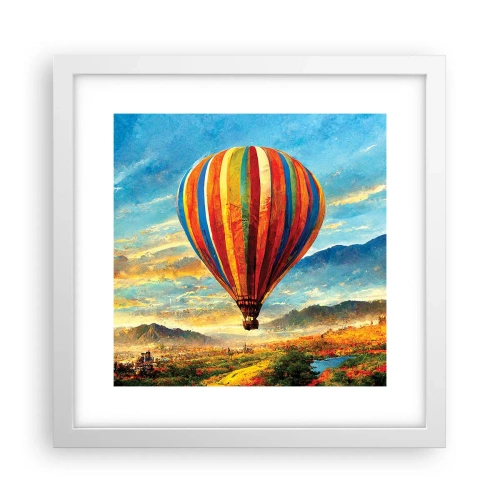 Affiche dans un cadre blanc - Poster - Dans le silence on voit mieux - 30x30 cm