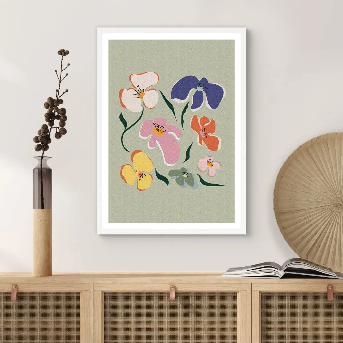 Affiche dans un cadre blanc - Poster - Des pensées pour votre frère - 70x100 cm