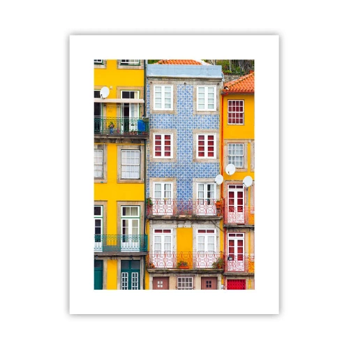 Affiche - Poster - Couleurs de vieille ville - 30x40 cm