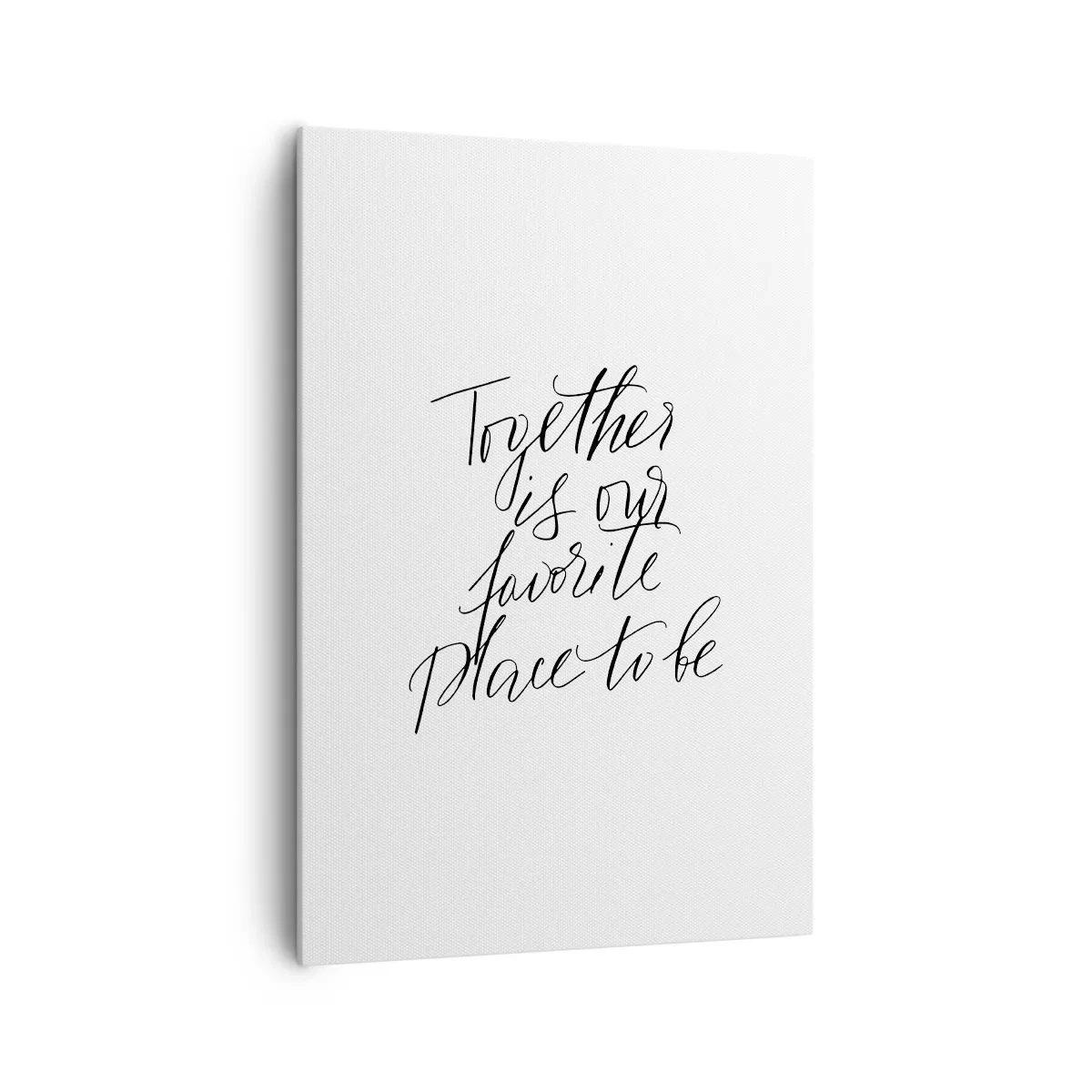 Impression sur toile - Image sur toile - Inscription typographique dans un style élégant sur fond blanc - 70x100cm - Vous aussi vous le sentez? - Décoration murale moderne pour le salon et la chambre ARTTOR