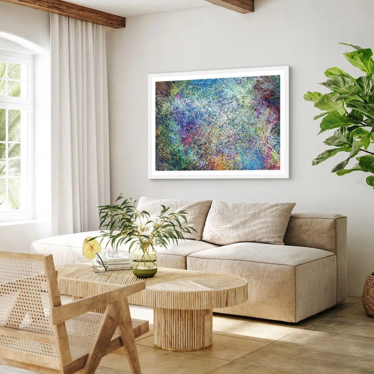 Affiche dans un cadre blanc - Poster - Ce n'est pas si simple - 100x70 cm