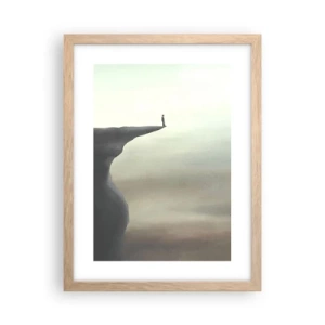 Affiche dans un chêne clair - Poster - Tout en haut, bien entendu! - 30x40 cm