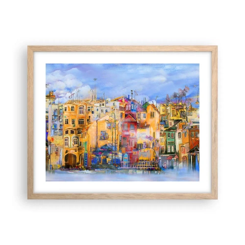 Affiche dans un chêne clair - Poster - Nous sommes ensemble - 50x40 cm