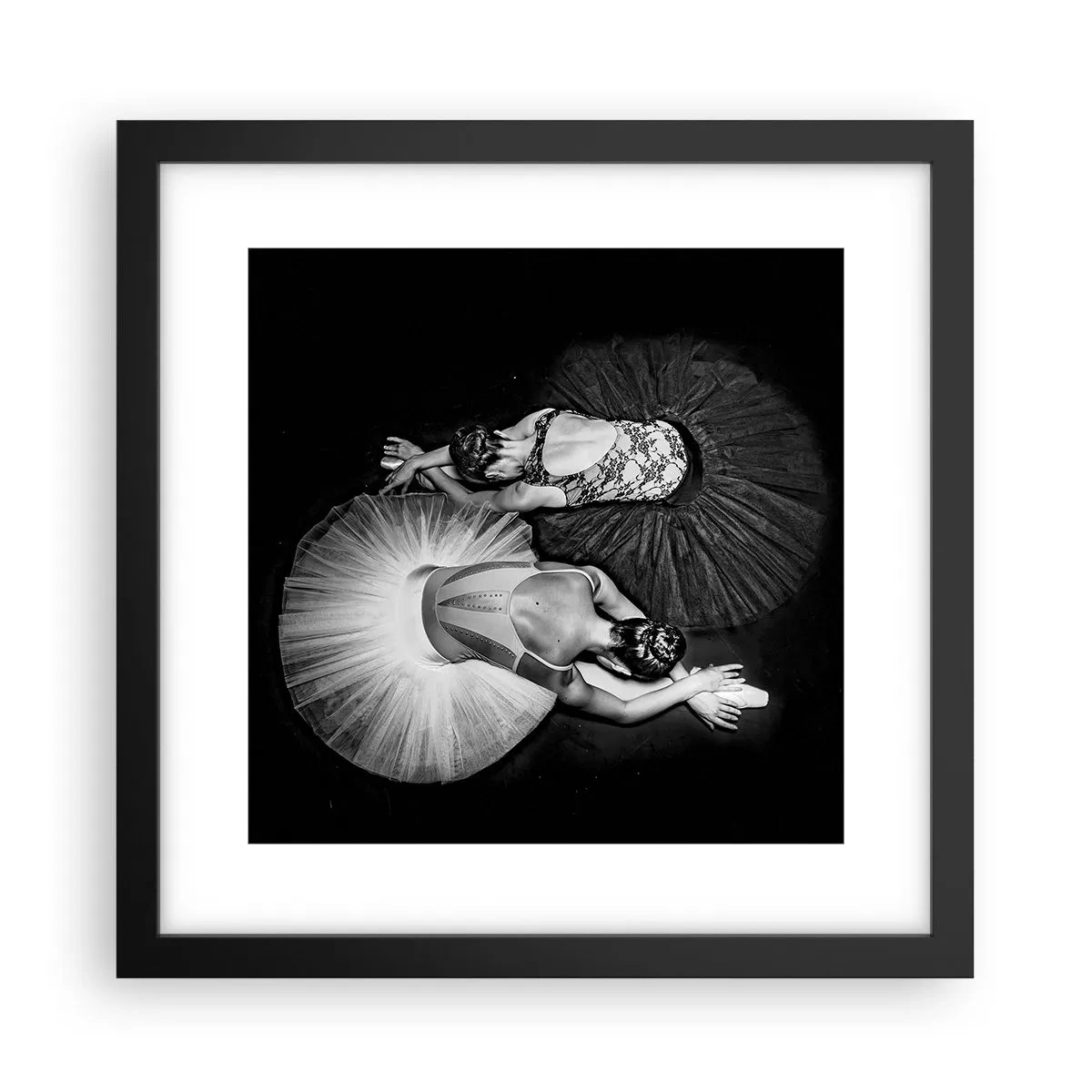 Affiche dans un cadre noir - Poster - Jin et jang – équilibre idéal - 30x30 cm