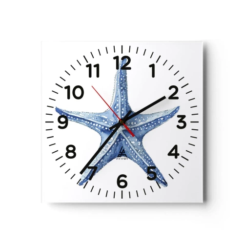 Horloge murale - Pendule murale - Étoile de mer - 40x40 cm