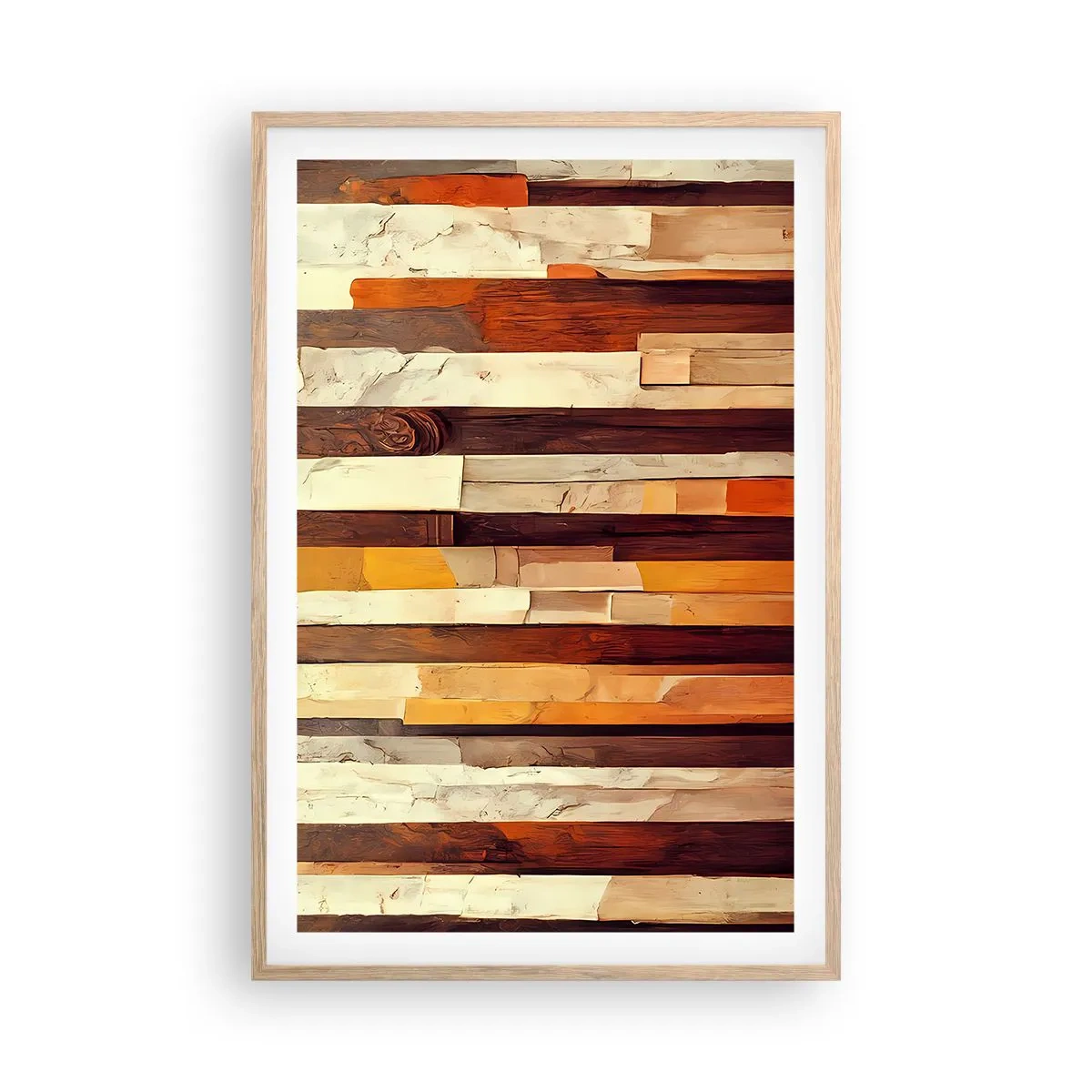 Affiche dans un chêne clair - Poster - Hymne des arbres forestiers - 61x91 cm