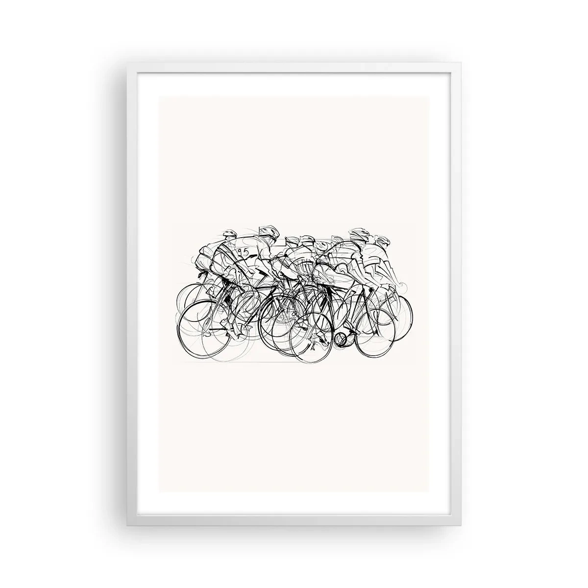 Affiche dans un cadre blanc - Poster - Ensemble en équipe - 50x70 cm