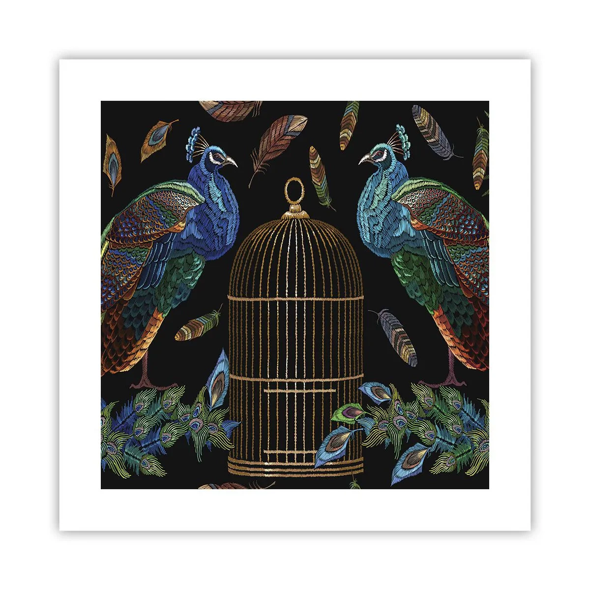 Affiche - Poster - En robes royales - 40x40 cm