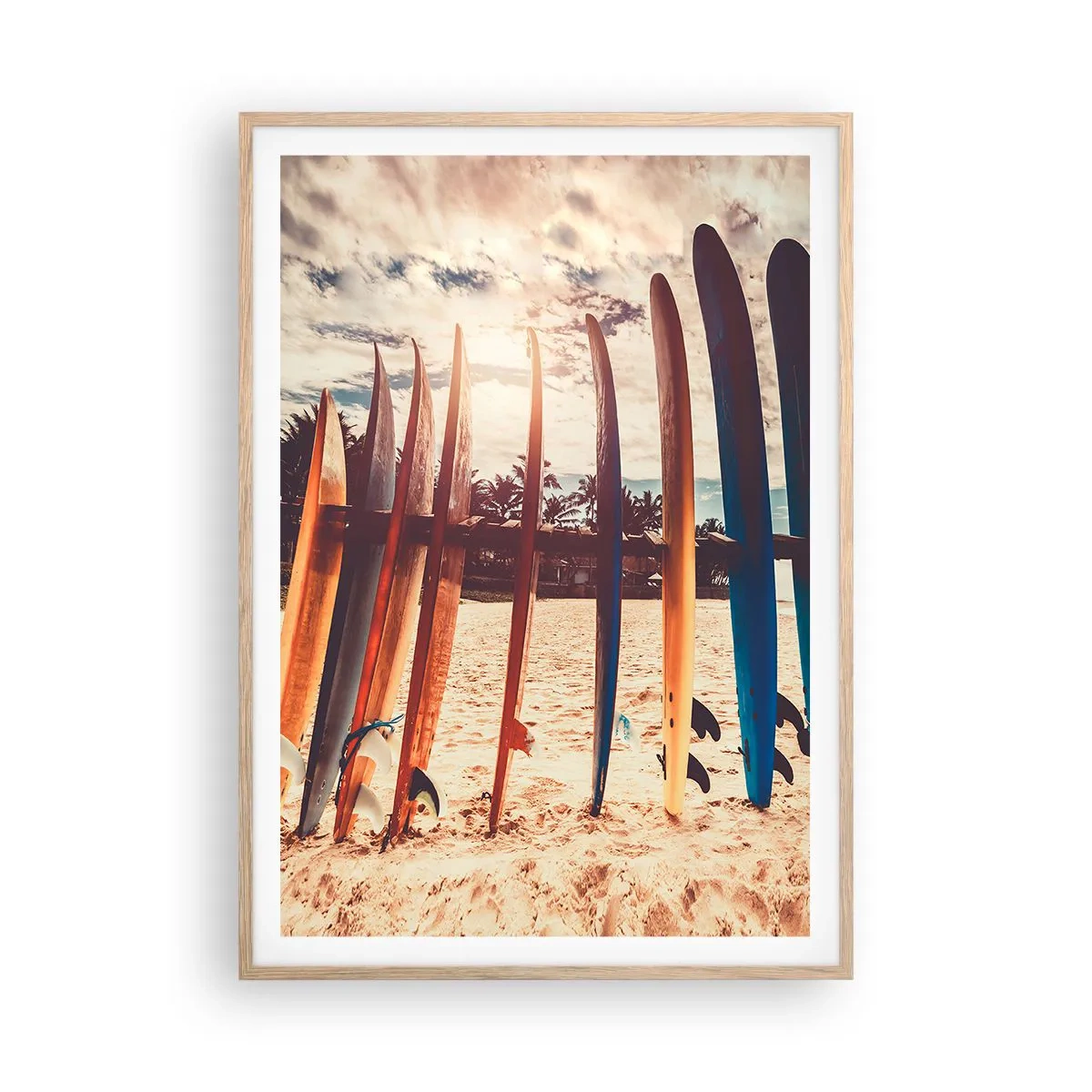 Affiche dans un chêne clair - Poster - Bonne nuit, à demain - 70x100 cm