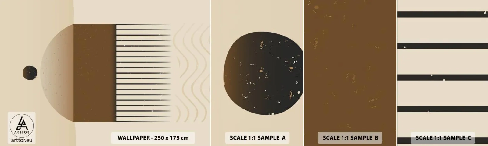 Échantillon de Papier Peint Autocollant Deluxe Sticker - Différents états - Abstraction, Morceau, Minimalisme - 100x30 cm