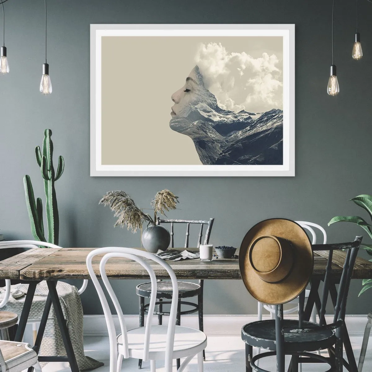 Affiche dans un cadre blanc - Poster - La beauté des éléments - 100x70 cm