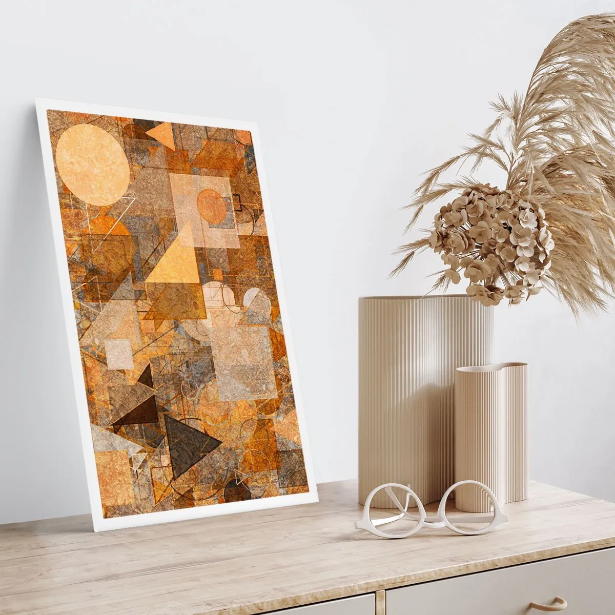 Affiche - Poster - Étude cubique de marron - 70x100 cm
