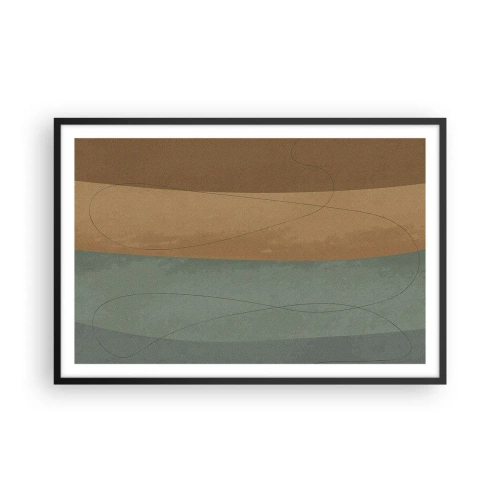 Affiche dans un cadre noir - Poster - Composition horizontale - 91x61 cm