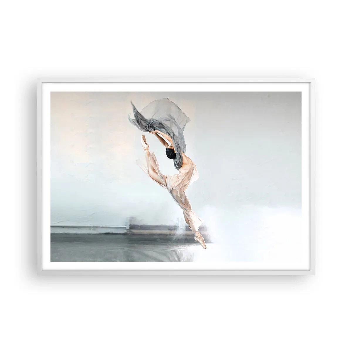 Affiche dans un cadre blanc - Poster - Dans le ravissement de la danse - 100x70 cm