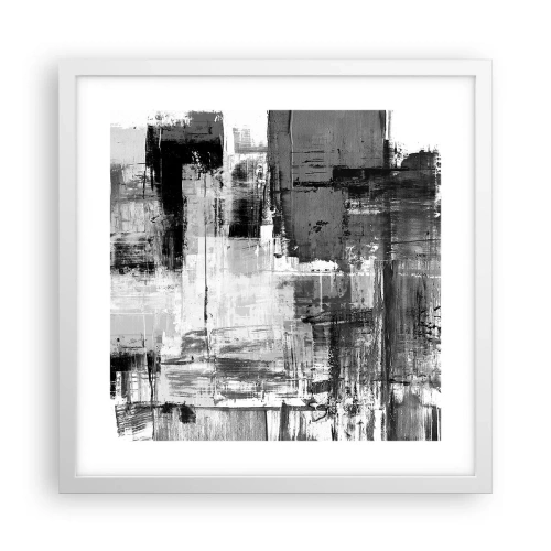 Affiche dans un cadre blanc - Poster - Le gris est beau - 40x40 cm