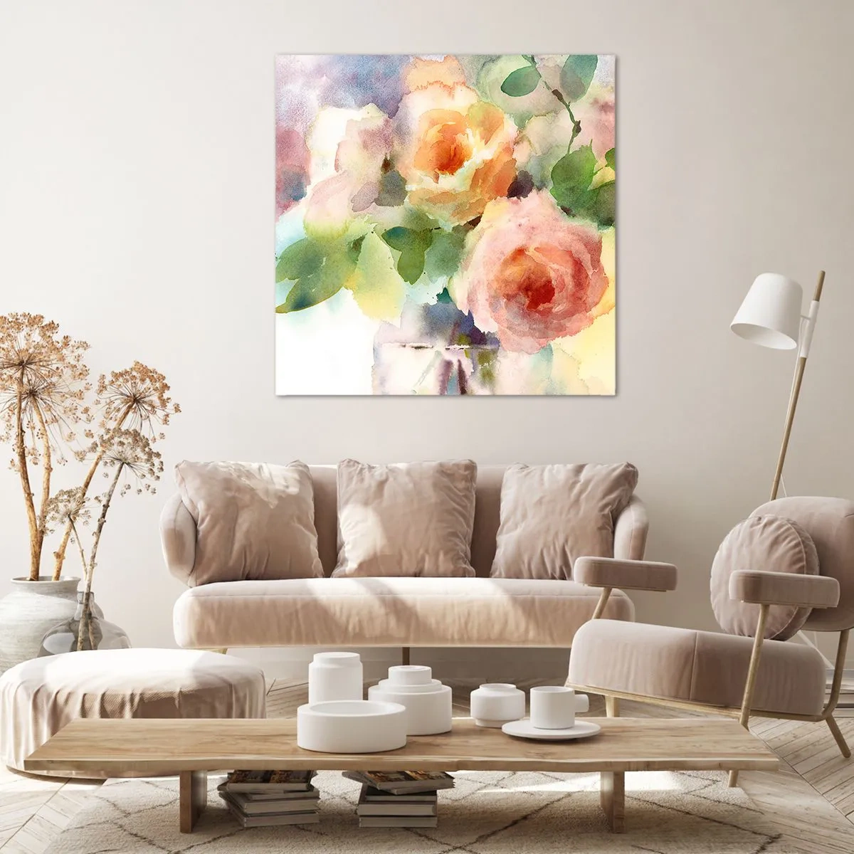 Impression sur toile - Image sur toile - Délicat comme l'aquarelle - 50x50 cm