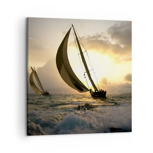 Impression sur toile - Image sur toile - Avec le vent et contre le vent - 60x60 cm