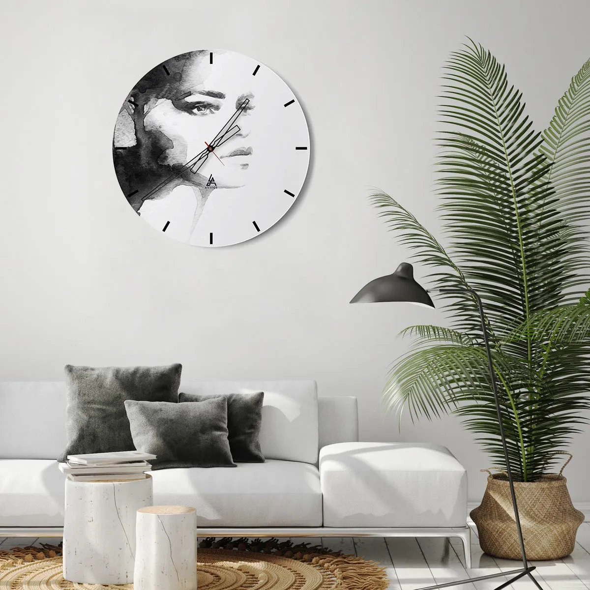 Horloge murale - Pendule murale - Fait de mystère et de brouillard - 40x40 cm