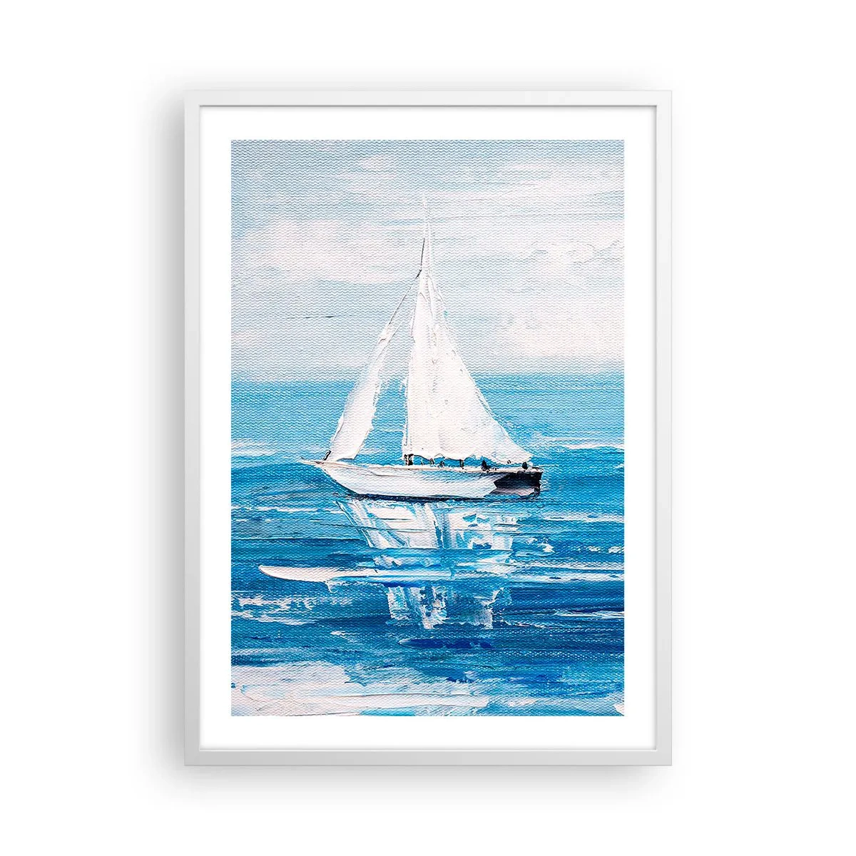 Affiche dans un cadre blanc - Poster - Avec un ami à mes côtés - 50x70 cm