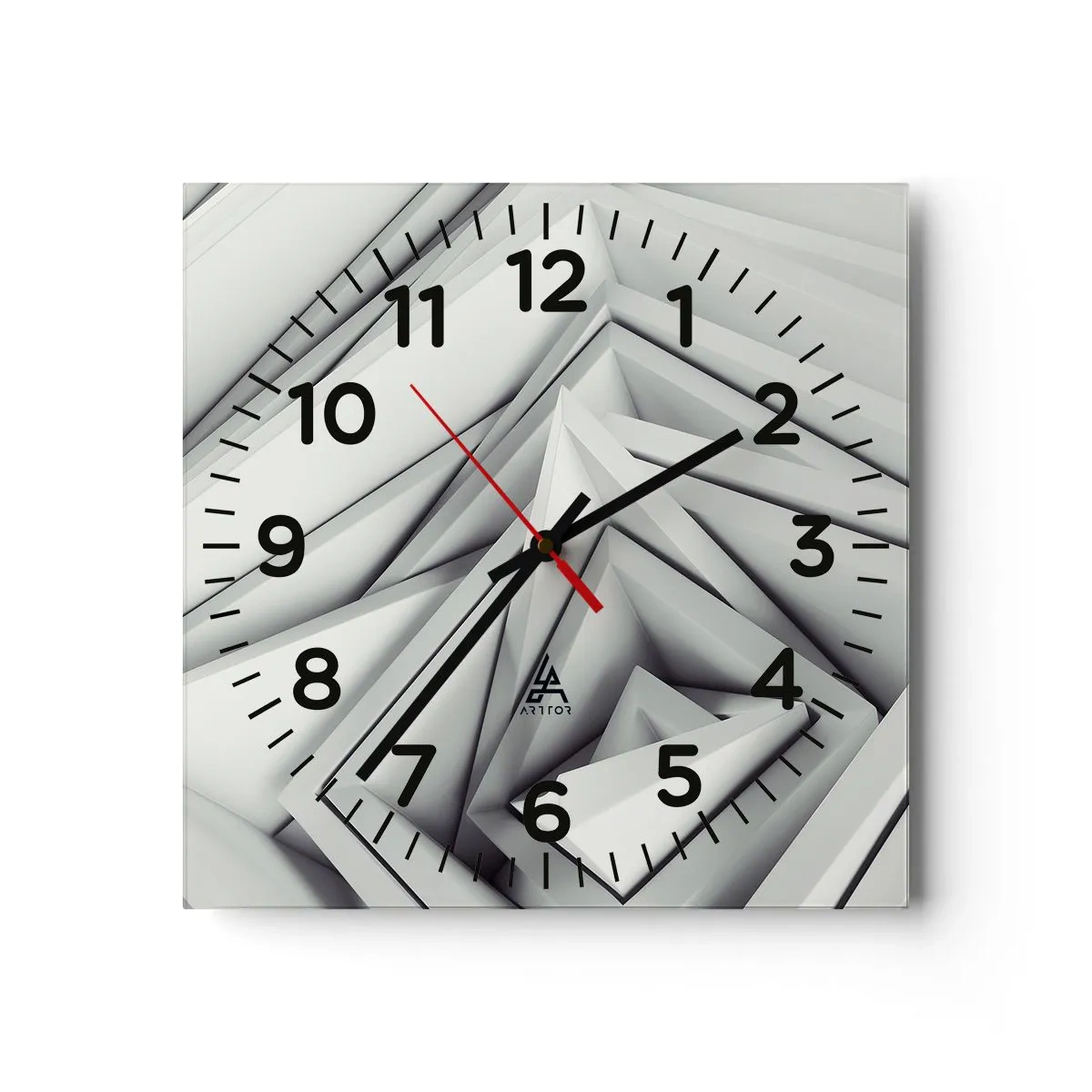 Horloge murale - Pendule murale - Bourgeon d’angles vifs - 30x30 cm