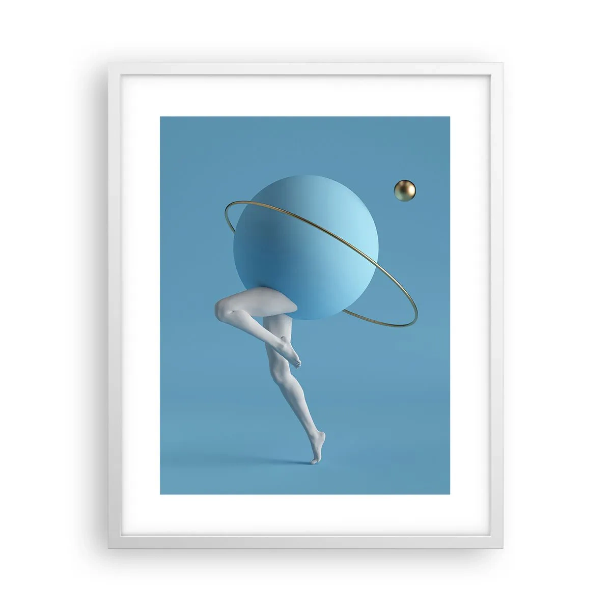 Affiche dans un cadre blanc - Poster - Et les planètes deviennent folles - 40x50 cm