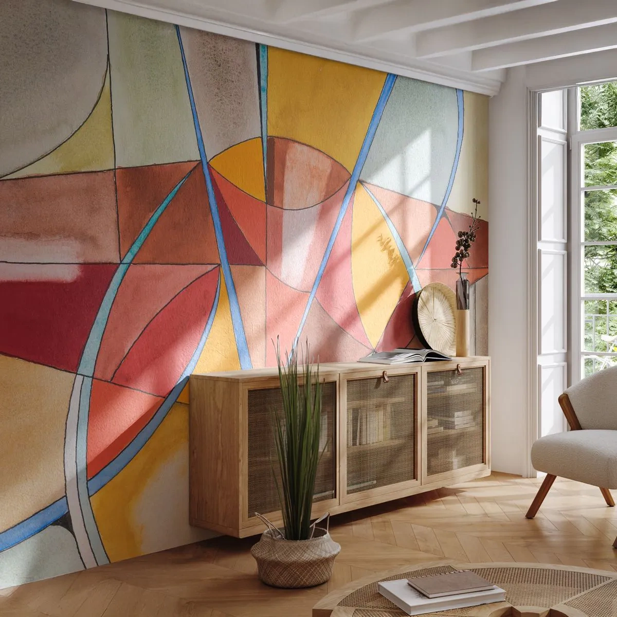 Papier Peint Photo Premium Canvas - Le carrousel, le carrousel des rêves - Abstraction, Morceau, Modèle moderne - 500x350 cm