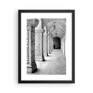 Affiche dans un cadre noir - Poster - Où cela mène-t-il…? - 30x40 cm