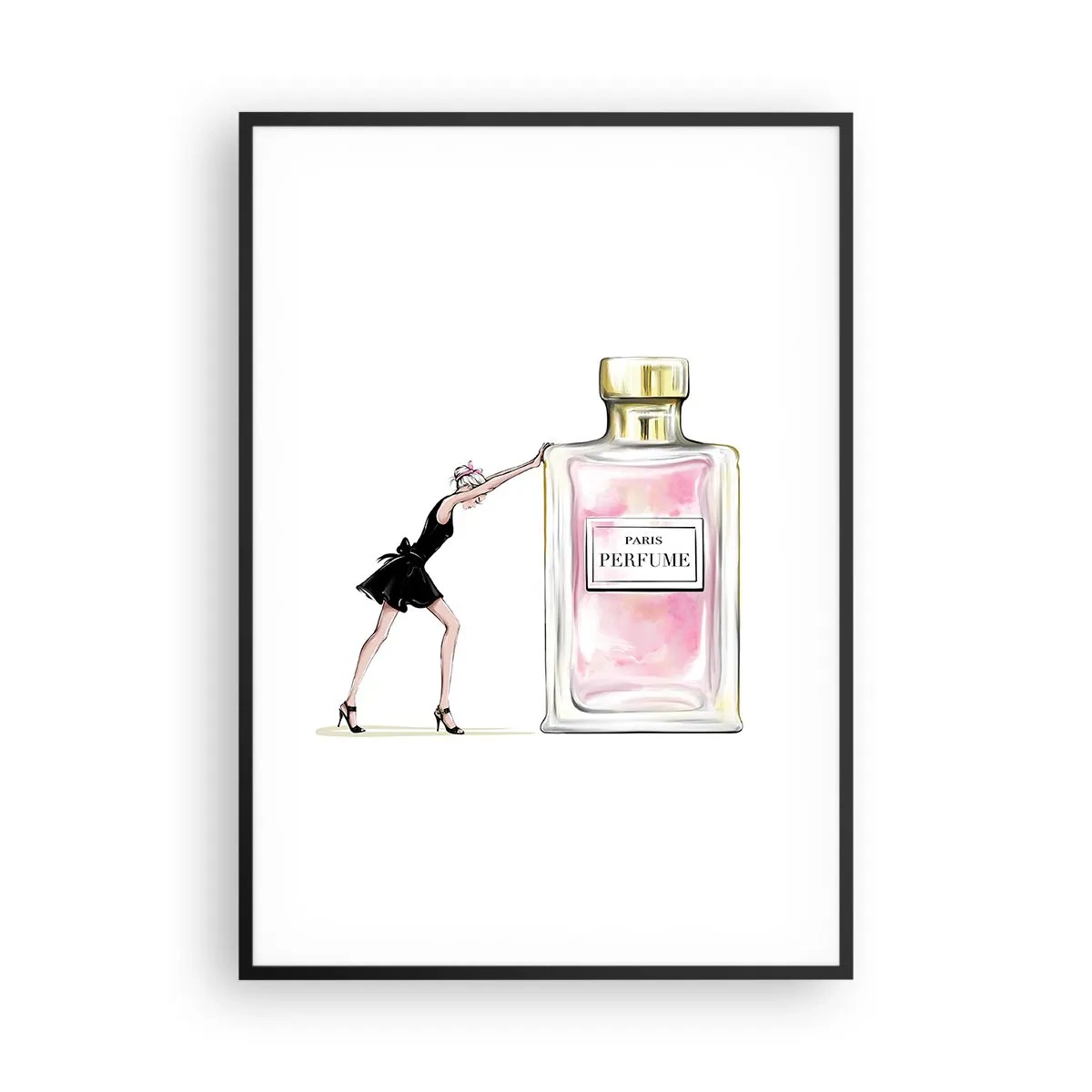 Affiche dans un cadre noir - Poster - L'essence des femmes - 70x100 cm