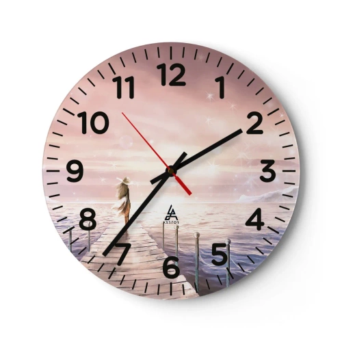 Horloge murale - Pendule murale - A la lumière d'un rêve - 30x30 cm