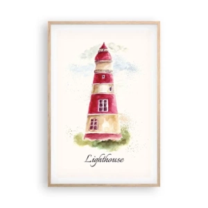 Affiche dans un chêne clair - Poster - Il y a toujours beau temps autour - 61x91 cm