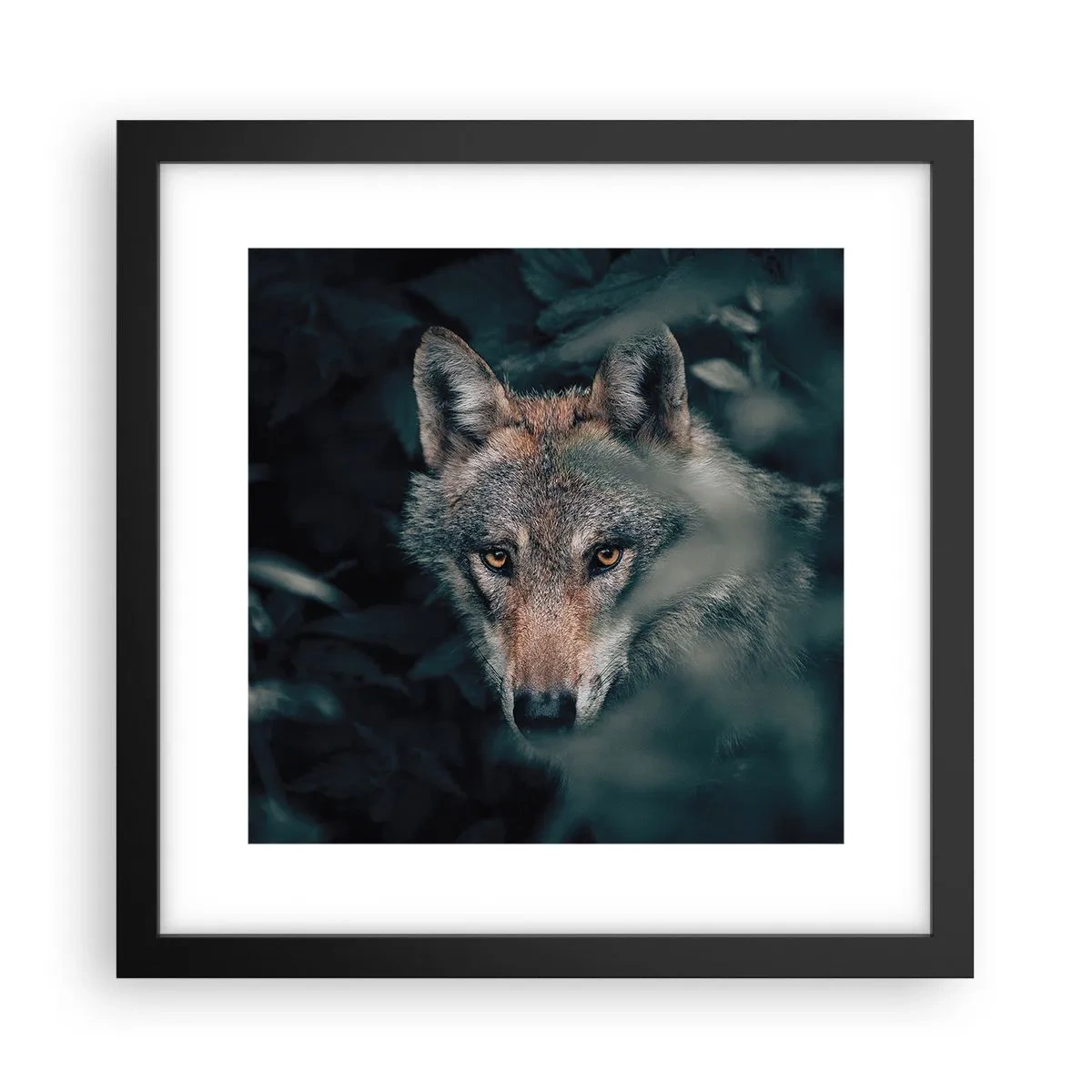 Affiche dans un cadre noir - Poster - Chasseur - 30x30 cm