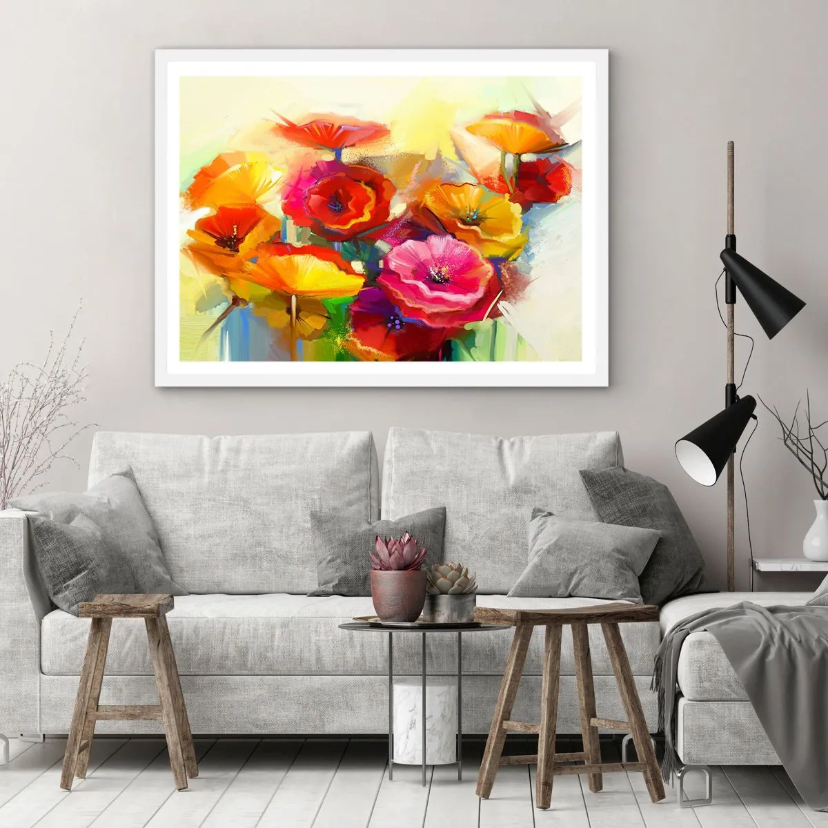 Affiche dans un cadre blanc - Poster - Pas seulement rouge - 70x50 cm