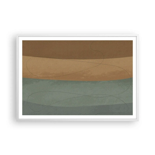 Affiche dans un cadre blanc - Poster - Composition horizontale - 100x70 cm