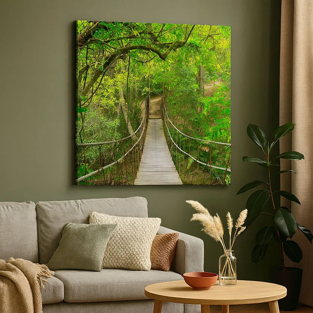 Impression sur toile - Image sur toile - Parce qu'il y a une plante grimpante dans le jardin - 30x30 cm