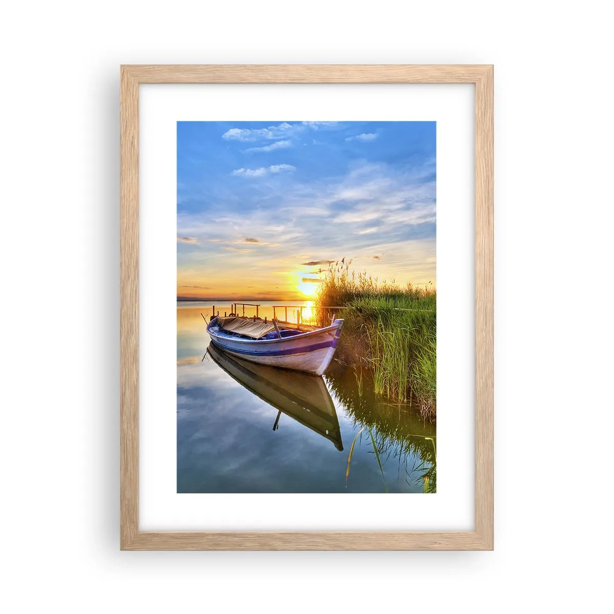 Affiche dans un chêne clair - Poster - La crique où les rêves deviennent réalité - 30x40 cm