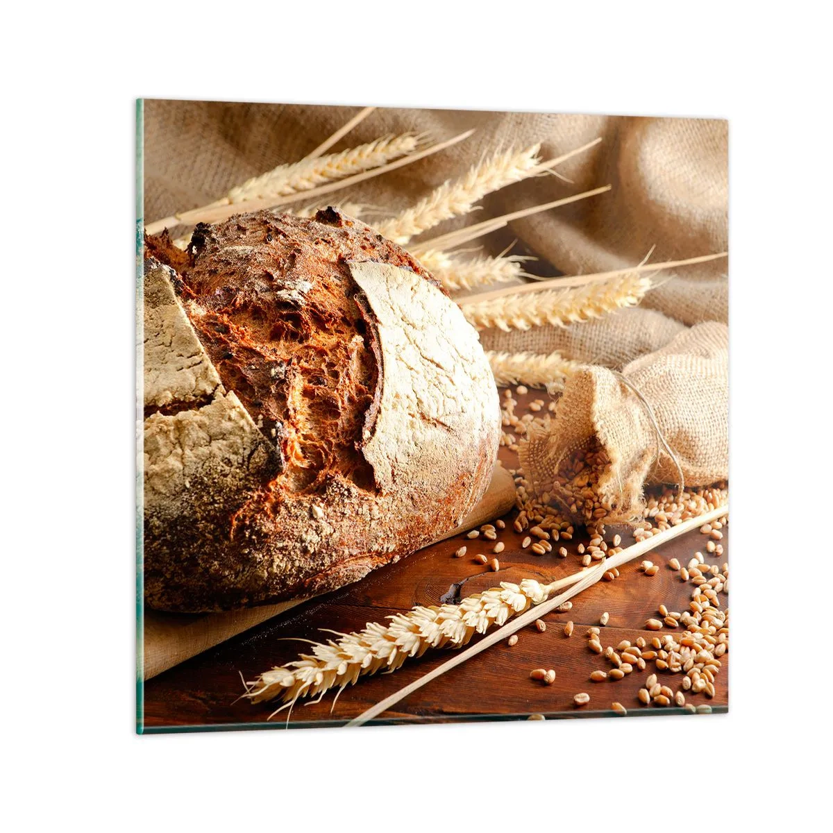 Impression sur verre - Image sur verre - Appétissant, parfumé, croquant - 40x40 cm