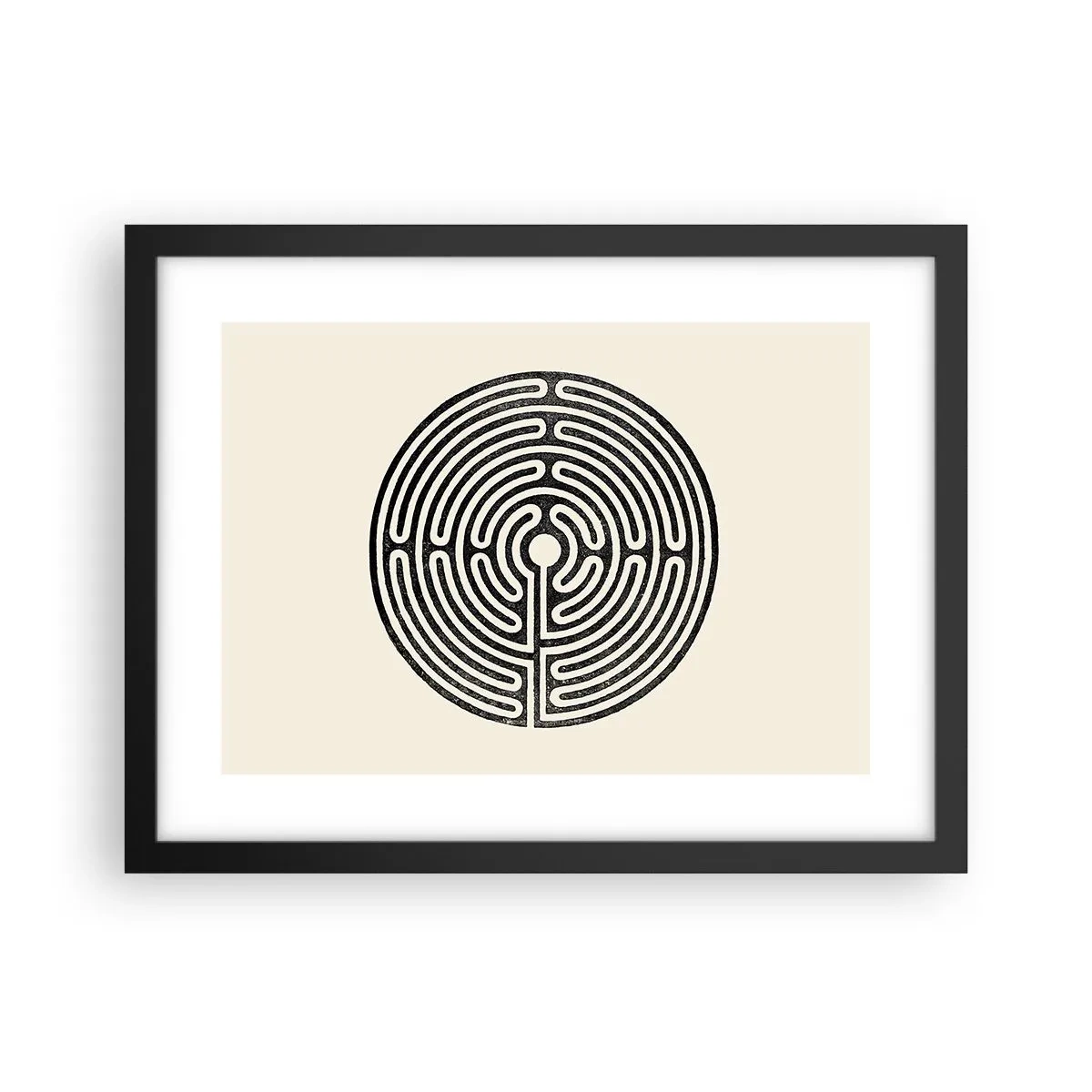 Affiche dans un cadre noir - Poster - Ordre mystérieux - 40x30 cm