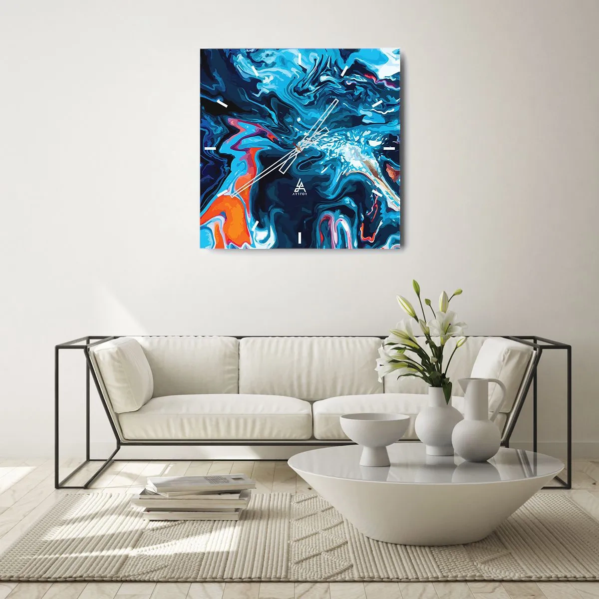 Horloge murale - Pendule murale - Voyage au centre du ciel - 40x40 cm