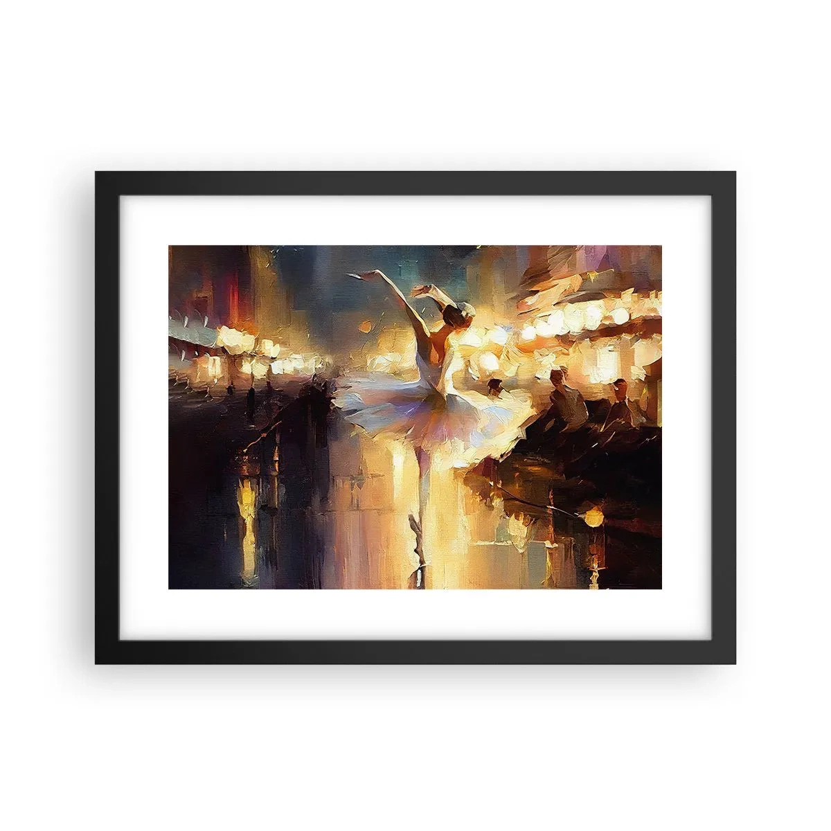 Affiche dans un cadre noir - Poster - Miracle dans la rue - 40x30 cm