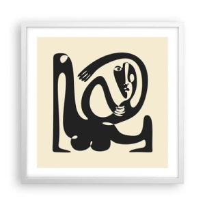 Affiche dans un cadre blanc - Poster - Presque du Picasso - 50x50 cm