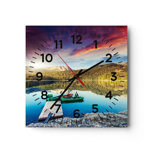 Horloge murale - Pendule murale - Aussi lisse qu'un miroir au-dessus de l'eau - 30x30 cm