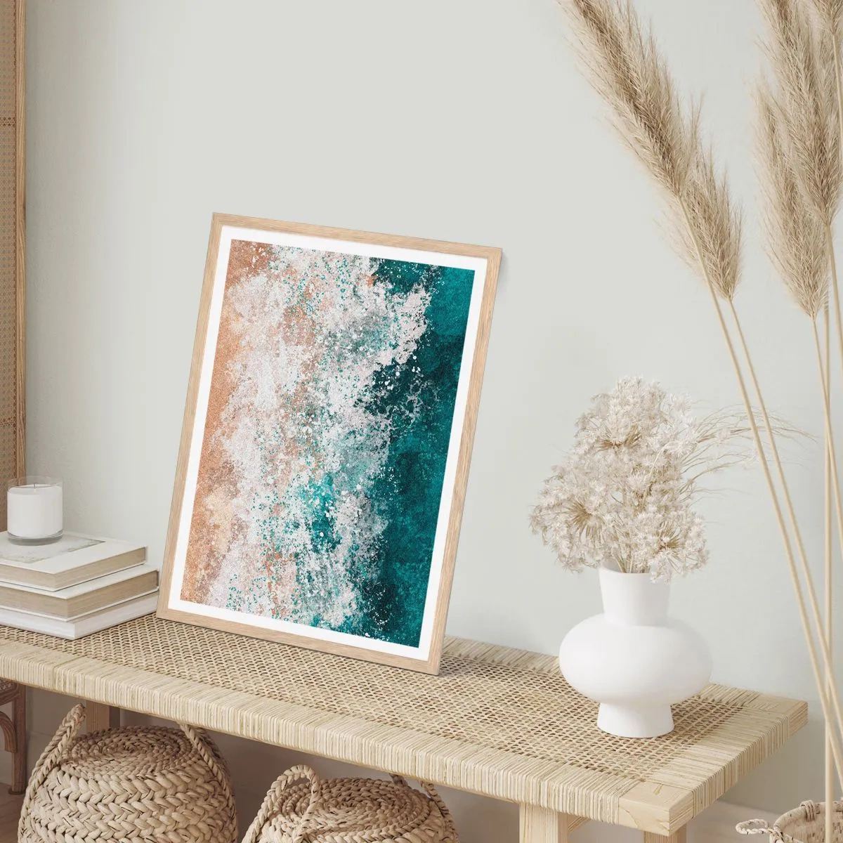 Affiche dans un chêne clair - Poster - Histoires de la mer - 30x40 cm