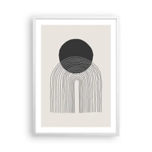 Affiche dans un cadre blanc - Poster - Tremblement et confiance - 50x70 cm