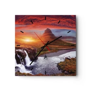 Horloge murale - Pendule murale - Vue de la terre du milieu - 40x40 cm