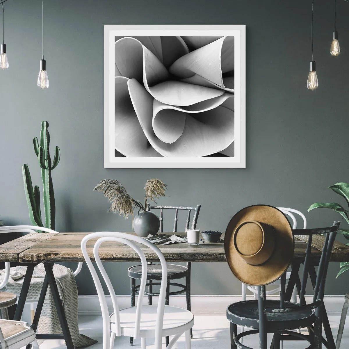 Affiche dans un cadre blanc - Poster - Il s'en passe dans l'espace - 30x30 cm