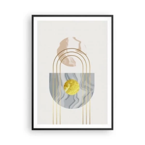 Affiche dans un cadre noir - Poster - Clareté et brillance - 70x100 cm