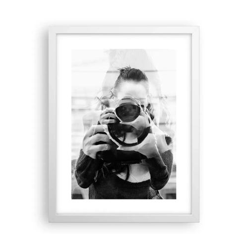 Affiche dans un cadre blanc - Poster - Créateur et matériel - 30x40 cm