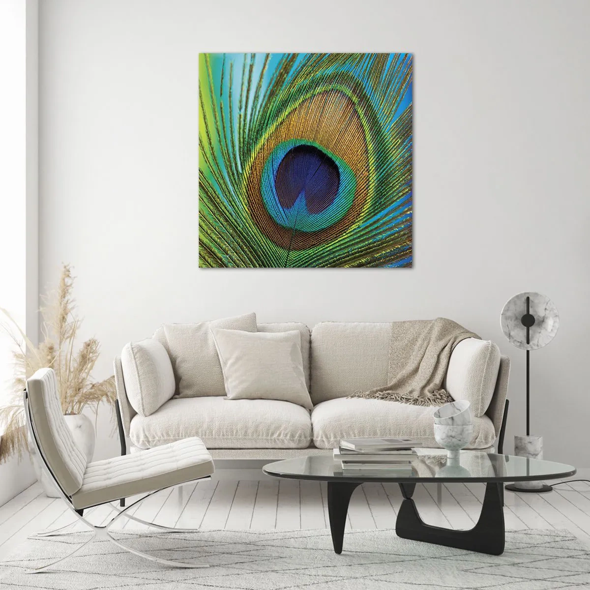 Impression sur verre - Image sur verre - Les yeux dans les yeux - 60x60 cm