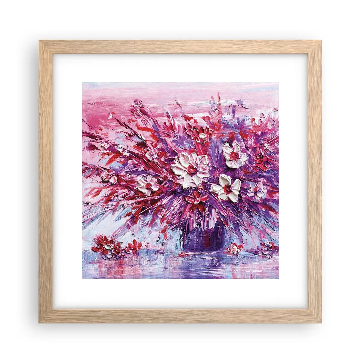 Affiche dans un chêne clair - Poster - Innocence et passion - 30x30 cm