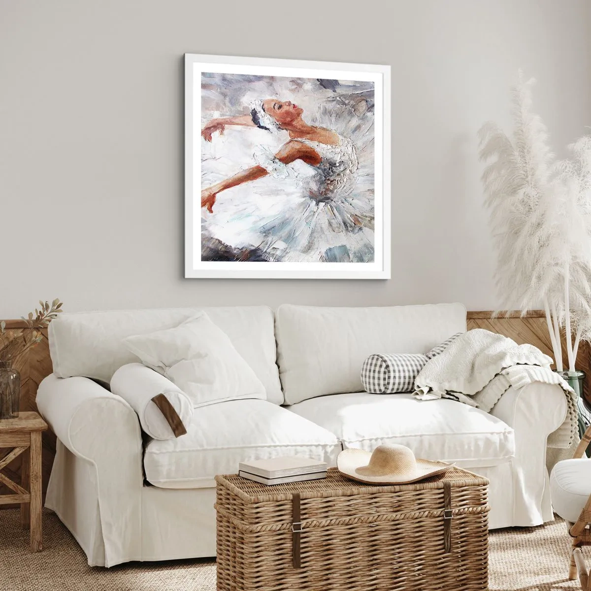 Affiche dans un cadre blanc - Poster - Délicat et léger comme du tulle - 50x50 cm